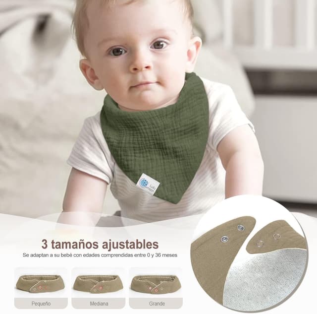 Detalle 1 de lulumoon Lätzchen Baby Dreieckstuch