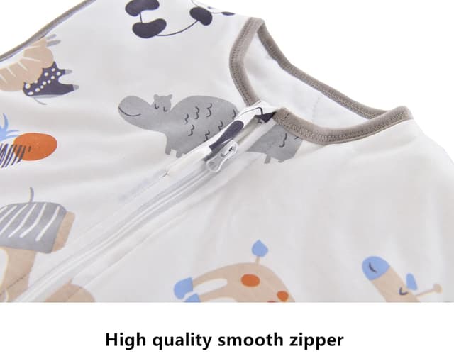 Detalle 2 de Chilsuessy Baby Schlafsack mit Füßen 2,5 Tog – CPC-zertifiziert, Winter/Übergang, Wald Panda (80 cm)