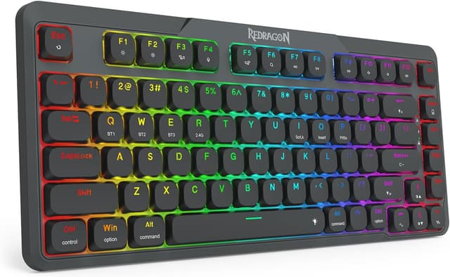 Detalle de Redragon K706 PRO 75% Wireless Gasket RGB Gaming Keyboard (82 keys) with low-profile linear red switches