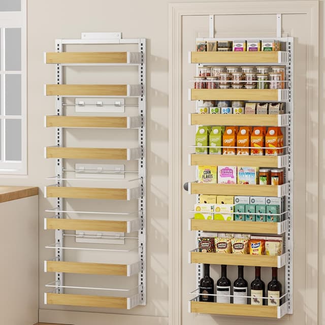 Detalle de POKIPO 8 Tier Over The Door Pantry Organizer (2-in-1 wall mount or hanging spice rack)