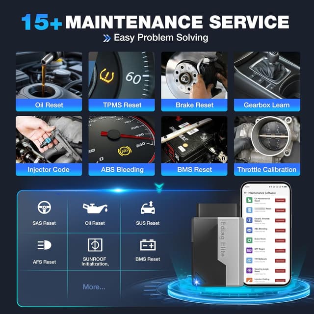 Detalle 2 de Ediag Elite KINGBOLEN OBD2 Scanner 15+ Resets