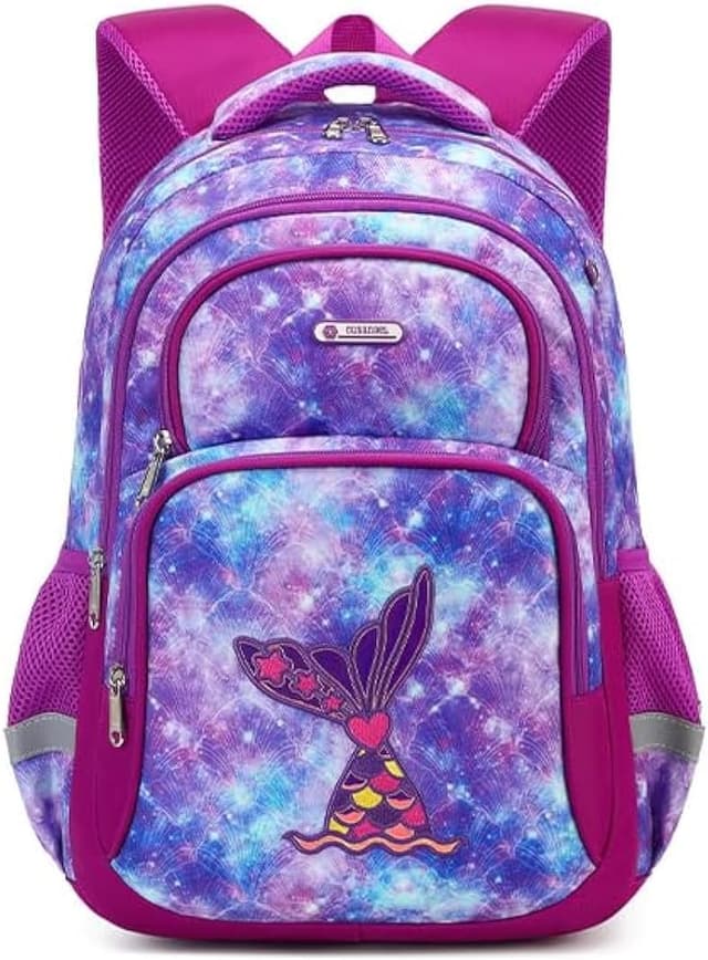 Detalle de Cusangel Kinderrucksack für Mädchen & Jungen (Teenager), ergonomischer Schulrucksack mit Brustgurt, wetterfest, 20L, 43 x 33 x 17,5 cm