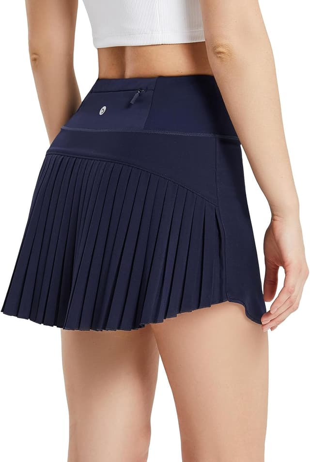 Detalle de baleaf Women’s Pleated Tennis Skirt Golf Skorts with Pockets, High-Waisted Lightweight Athletic Shorts