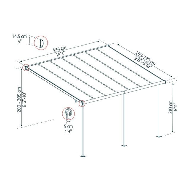 Thumbnail 4 de CANOPIA Capri Pérgola adosada de aluminio