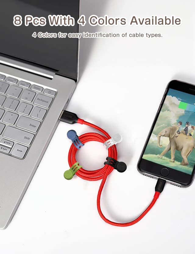 Thumbnail 5 de Kcmell Magnetic Cable Ties 8 Pack