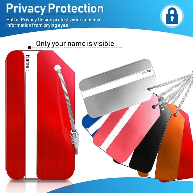 Thumbnail 2 de Wonwood_direct Etichette per Bagagli 6 pezzi