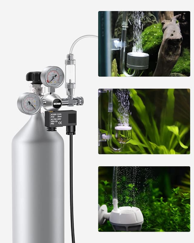 Detalle 2 de NICREW Außen-CO2-Regler für Aquarien W21,8