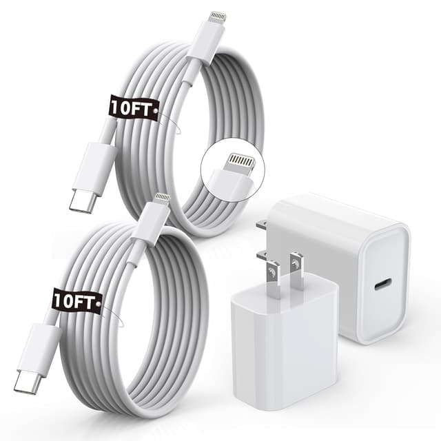 Detalle de Apple 10FT Fast iPhone Charger 2-Pack