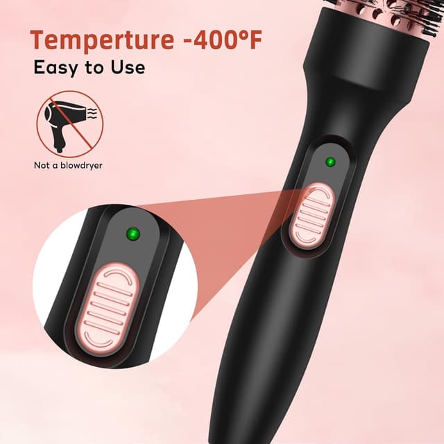 Detalle de UKLISS Thermobürste 32 mm (200 °C) – Thermal Brush 3‑in‑1 zum Glätten, Locken & mehr Volumen