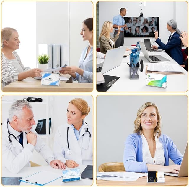 Thumbnail 6 de flintronic 6 pezzi porta biglietti da visita da scrivania in acrilico trasparente