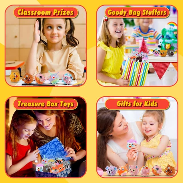 Detalle 2 de KissFree Animal Pop Balls, 24 Pack Fidget Toys