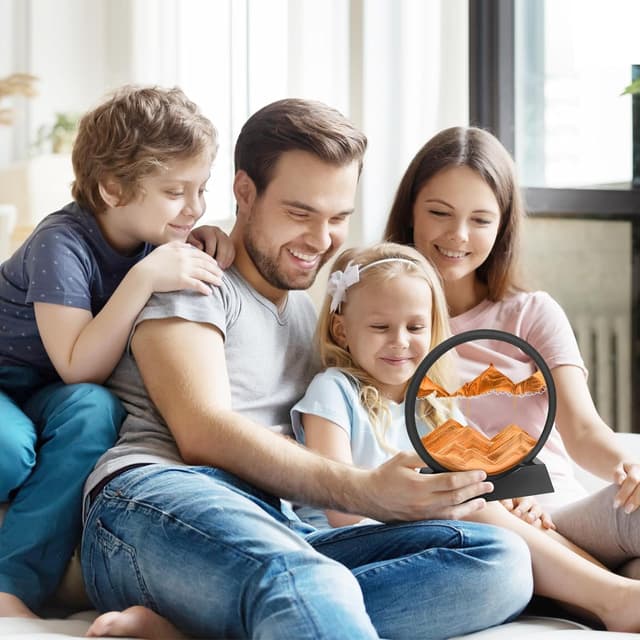 Thumbnail 8 de Wai Danie Cuadro de Arena 3D Sandscape Dorado 7" 🌟