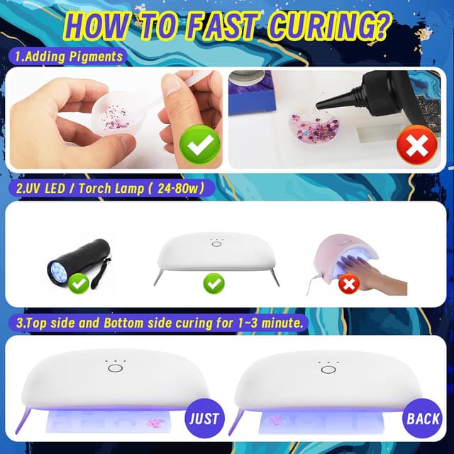 Thumbnail 6 de UV Harz 100g – Upgrade UV Resin kristallklar, geruchsarm, für DIY, Schmuck, Gießen & Beschichten