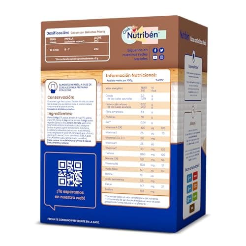 Thumbnail 4 de Nutribén Papilla de Cacao con Galletas María 🍫🥣 Pack 6