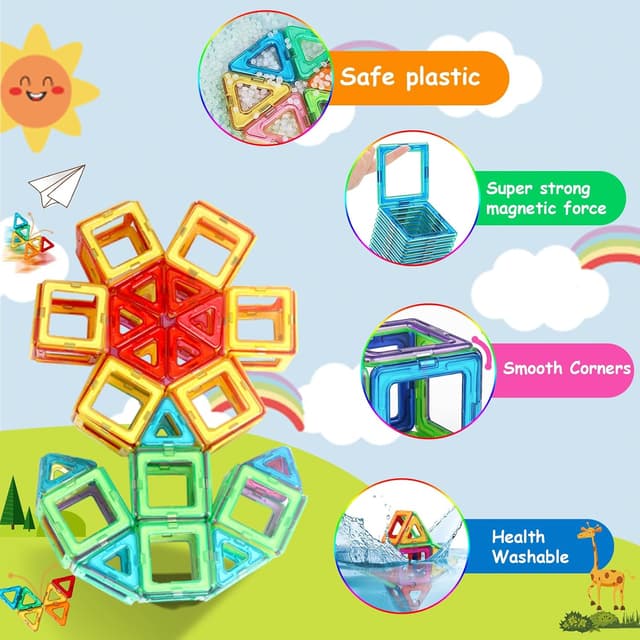 Detalle 2 de Kittery Bloques Magnéticos Educativos para Niños y Niñas 🧱