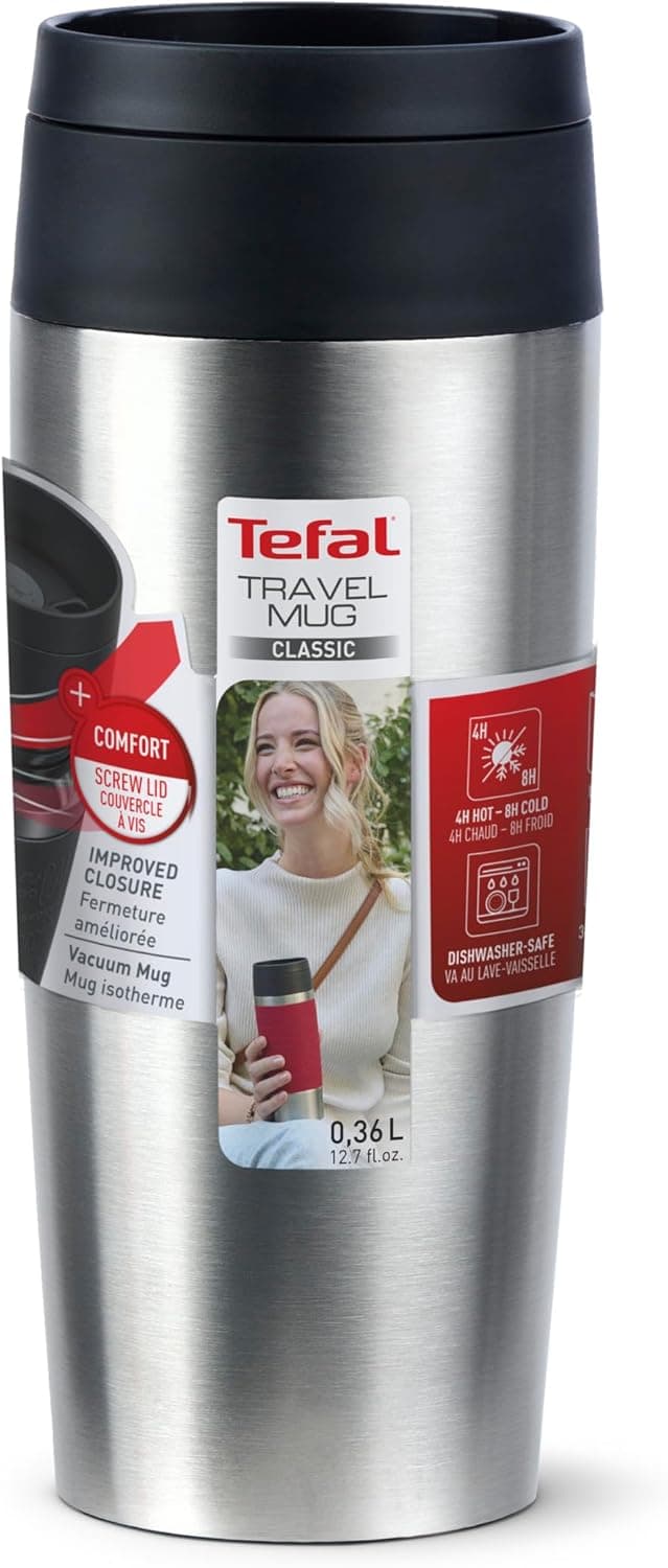 Thumbnail 6 de Taza de Viaje TEFAL Classic 0,36L ☕️ Acero Inoxidable Hermética