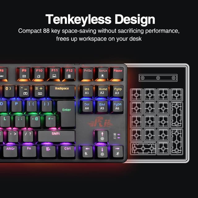 Detalle de Rii RK908 80% Mechanical Keyboard