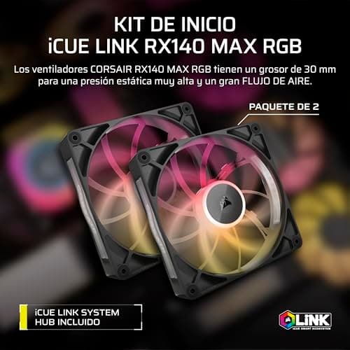 Thumbnail 1 de CORSAIR iCUE Link RX140 MAX RGB ventilador 140 mm