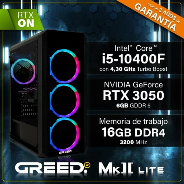 Detalle de GREED MK2 Lite SSD 512GB para Ordenador, 16GB RAM