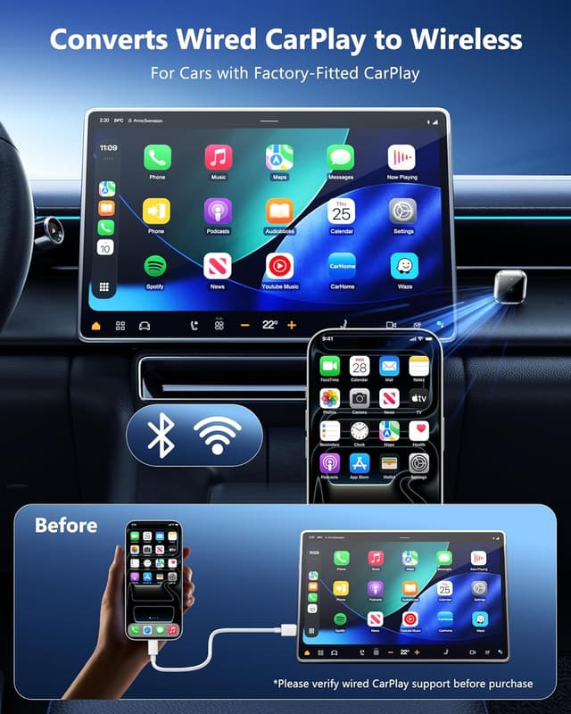 Detalle 2 de QINOJA CarPlay Wireless 5GHz