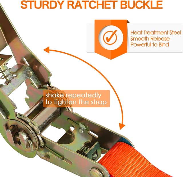 Detalle de Cinghie a cricchetto 6m x 25mm 800kg