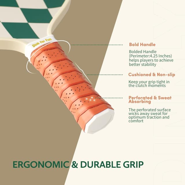 Detalle 2 de Dinkly Pickleball Paddles Set USAPA Approved, 4-Pack