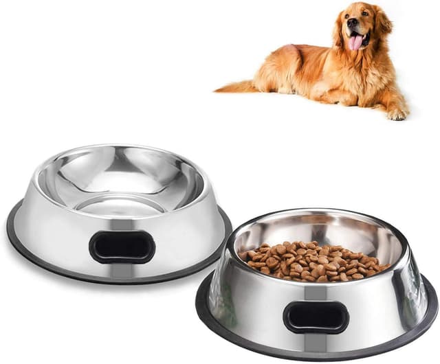 Detalle 2 de SUOXU 2 pack non-slip pet bowls