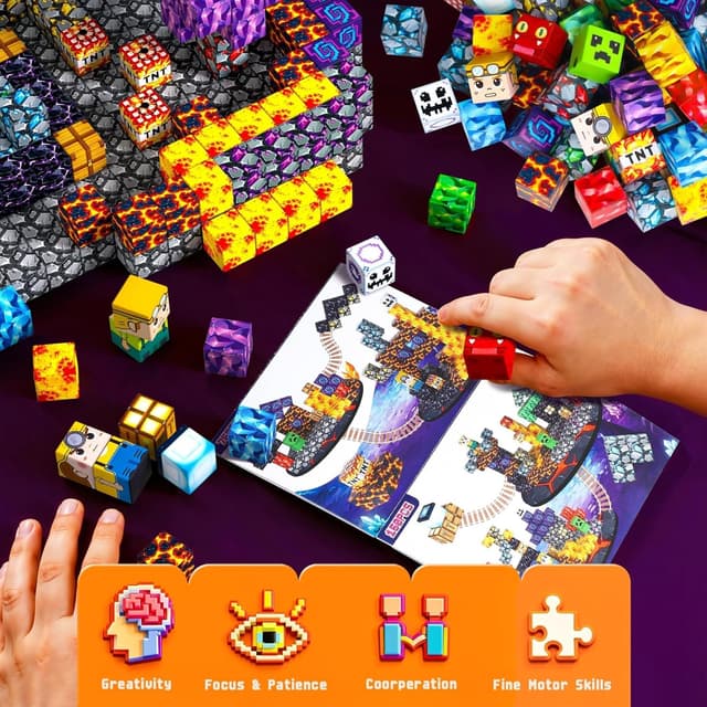 Detalle de COOLJOYA Costruzioni Magnetiche per Bambini da 150 pezzi, giochi Montessori per 3-10 anni