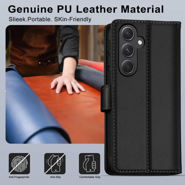 Detalle 2 de XTCASE Cover magnetica per Samsung Galaxy S26 5G con portafoglio 2 in 1 rimovibile, antiurto e chiusura magnetica (nera)