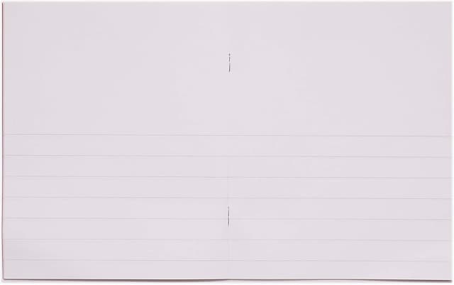 Detalle de Rhino 8 x 6.5 Exercise Books (10 Pack) – 32 Pages, Top Blank & Bottom 15mm Lined Paper, Red