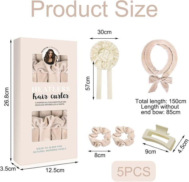 Detalle 2 de Fascia arricciacapelli senza calore 5 pz