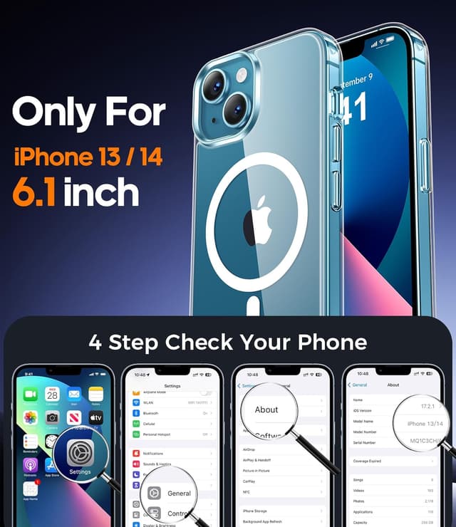 Detalle 2 de Qasyfanc funda magnética iPhone 13/14 6.1