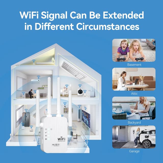 Thumbnail 3 de 2026 WiFi Extender 9800 sq ft Signal Booster