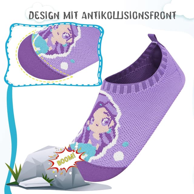 Detalle de Kyopp Kinder Barfußhausschuhe mit rutschfester Sohle