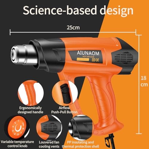 Detalle de AIUNAOM Pistola de aire caliente 2000 W