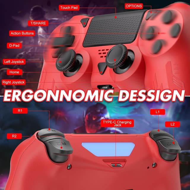 Thumbnail 6 de GGiking Wireless Controller für PS4 mit Turbo