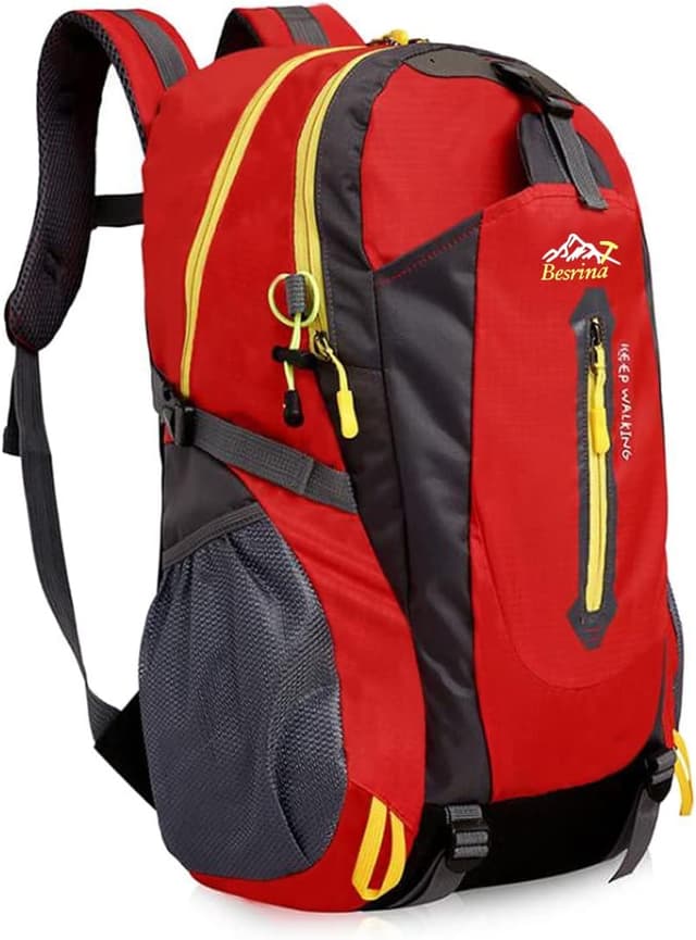 Detalle de Besrina 40L Lightweight Hiking Backpack – water-resistant trekking rucksack for travel, camping and cycling