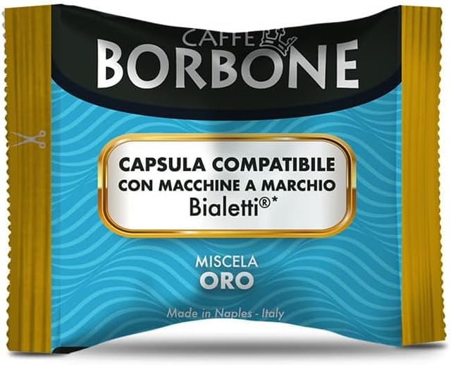 Detalle 2 de Caffè Borbone Oro ☕ 100 Cápsulas para Máquinas Bialetti