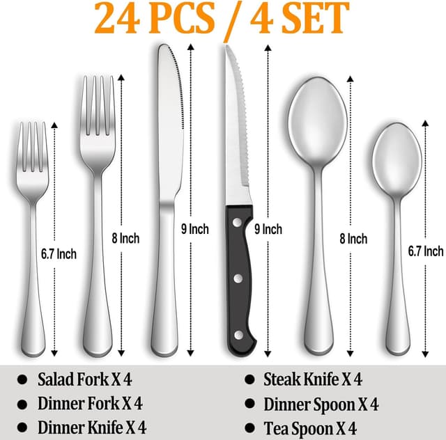 Thumbnail 1 de MUTNITT Silverware Set 24-Piece for 4
