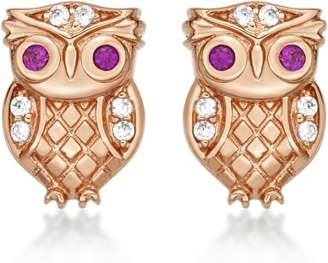 Thumbnail 6 de Diamond Treats Piccoli orecchini a forma di gufo in argento 925 con zirconi