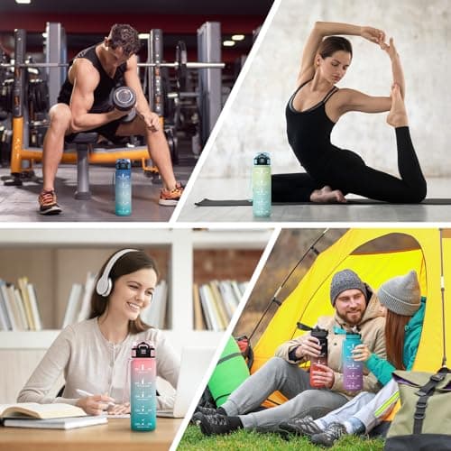 Thumbnail 6 de Baramumu Botella agua 1 L con pajita y marcador 🚰