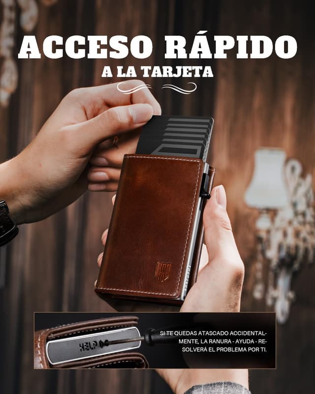 Thumbnail 2 de DODENSHA MagSnap Cartera Slim para Hombre con RFID y Monedas 😊