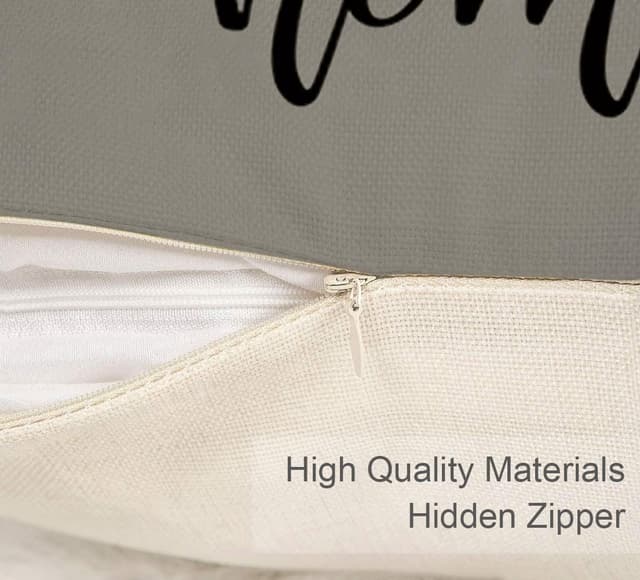 Thumbnail 5 de ZWJD Kissenbezug 30x50 cm im 4er-Set (Grau) – Leinen-Mischgewebe für Deko-Kissen, innen & außen