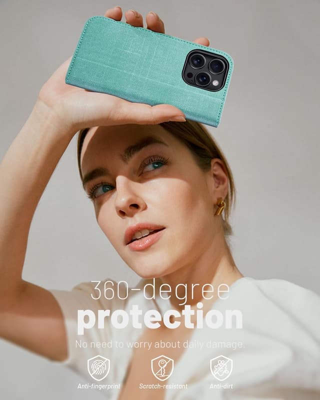 Thumbnail 6 de OCASE iPhone 16 Pro Hülle mit Kartenfach, Standfunktion & RFID-Schutz (PU-Leder) – Klapphülle für 6,3 Zoll