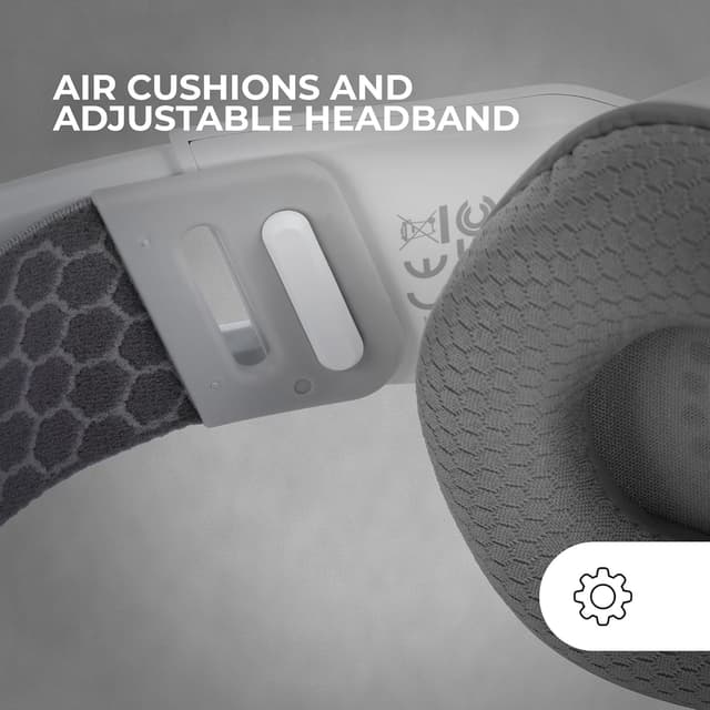 Detalle 2 de Mars Gaming MH-Strike Gaming-Headset mit FRGB-Rainbow-Licht, 50-mm-Neodym-Treibern und klappbarem Mikrofon (weiß)