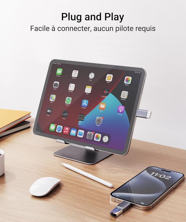 Detalle 2 de Syntech Adaptateur USB-C vers USB 3.2 Gen 2 (pack de 2) 10 Gbit/s, Type-C mâle vers USB-A femelle