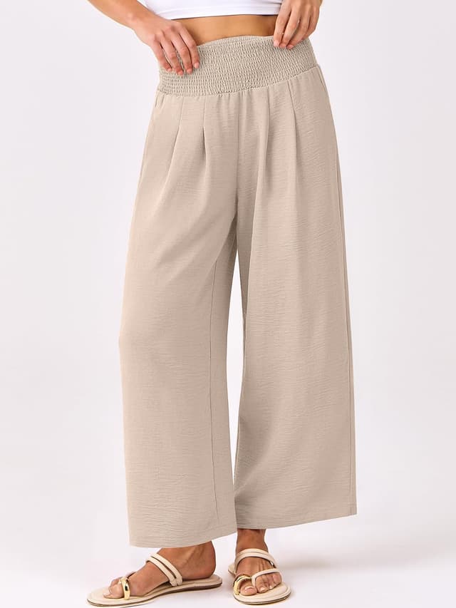 Detalle 2 de ANRABESS Womens Wide Leg Palazzo Pants 7 Sizes