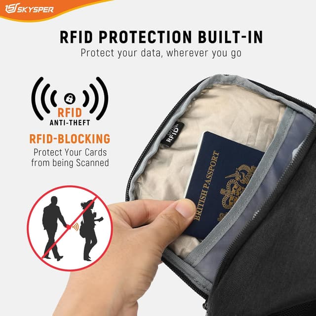 Detalle 1 de SkySPER Schultertasche RFID Sling Bag