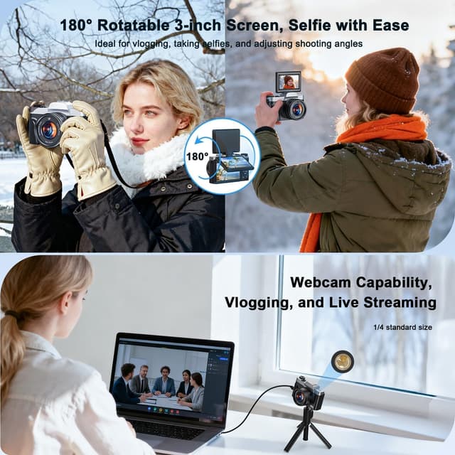 Detalle 2 de Unknown 4K 64MP Vlogging Camera 32GB