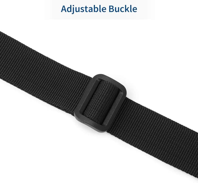 Detalle de BAIGIO bandoulière réglable en nylon avec crochet pivotant pour sac à bandoulière (noir)